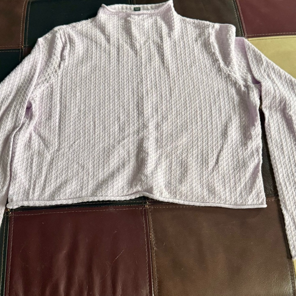 Light Purple Textured Long Sleeve Top
